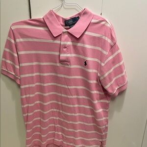 Polo Ralph Lauren Pink Striped Polo Shirt used size Large